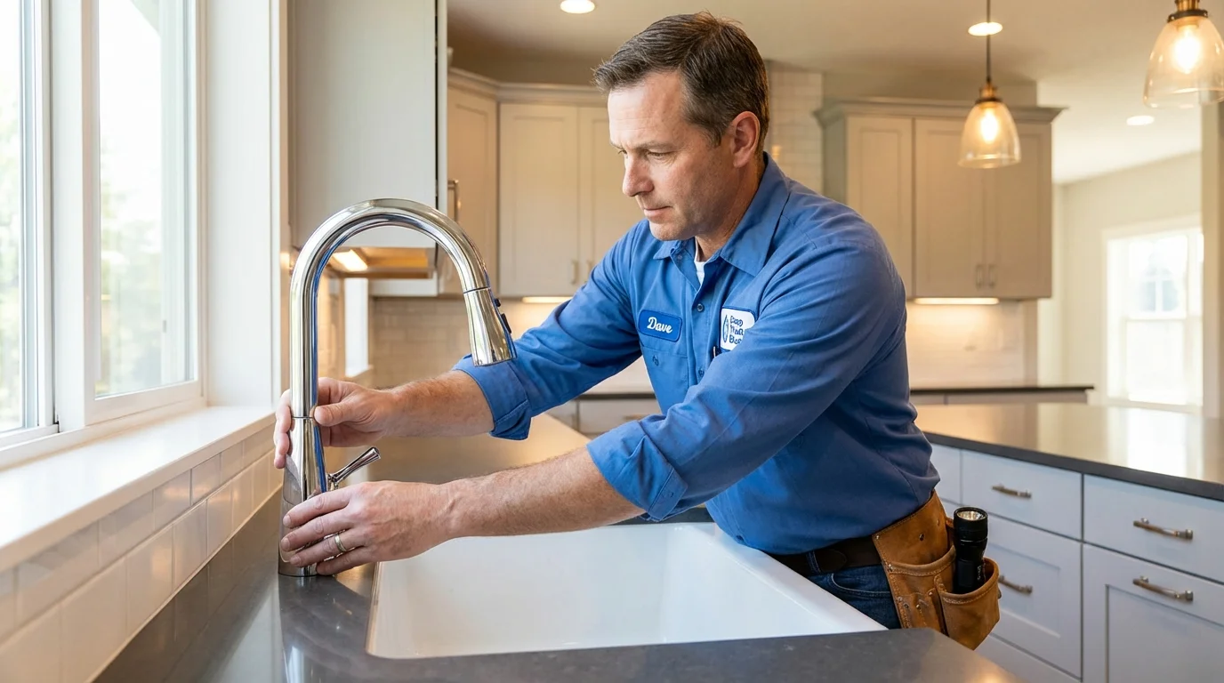 Kitchen faucet installation by Johns Plumbing LLC in Canajoharie